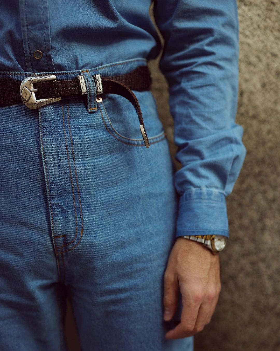 【SURGERY】hybrid set-up docked jeans 'blue denim' Custom Jeans for Men in Denim & Wool – Luxire Custom Clothing