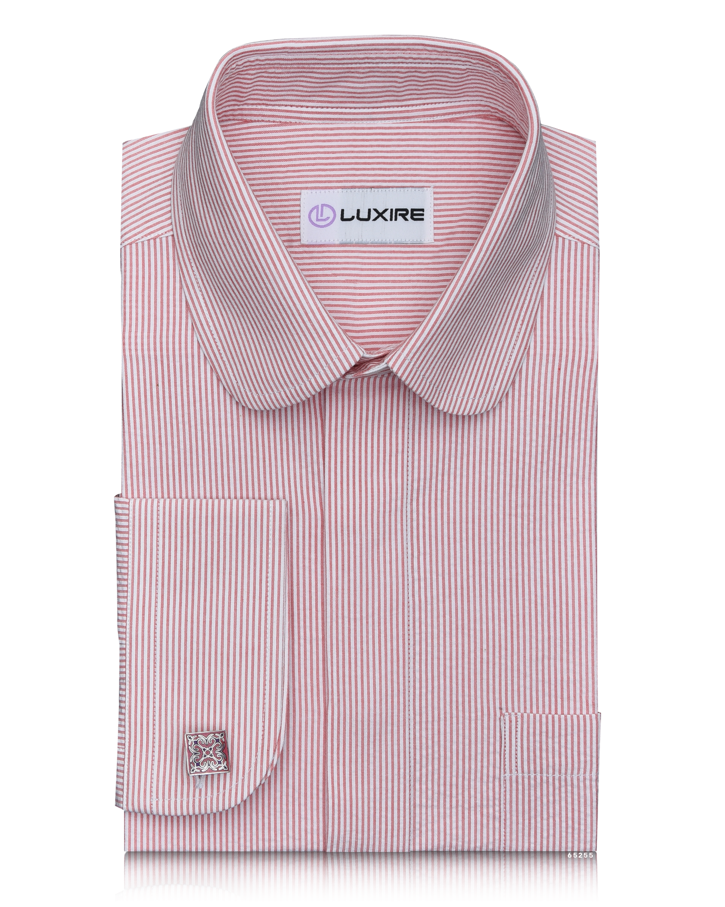 Burnt Orange Dress Stripes Seersucker