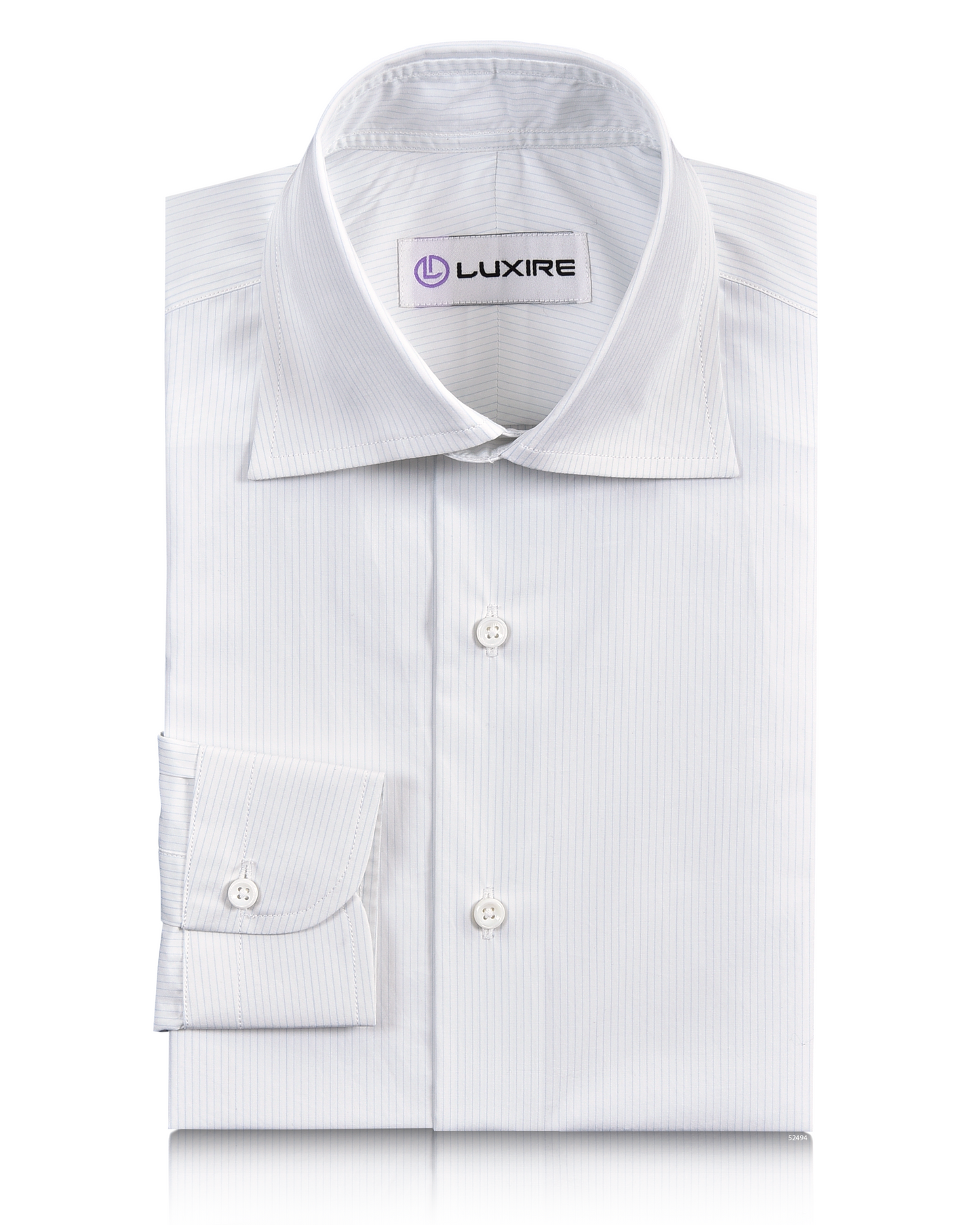 Brembana White Skyblue Pinstripes Shirt
