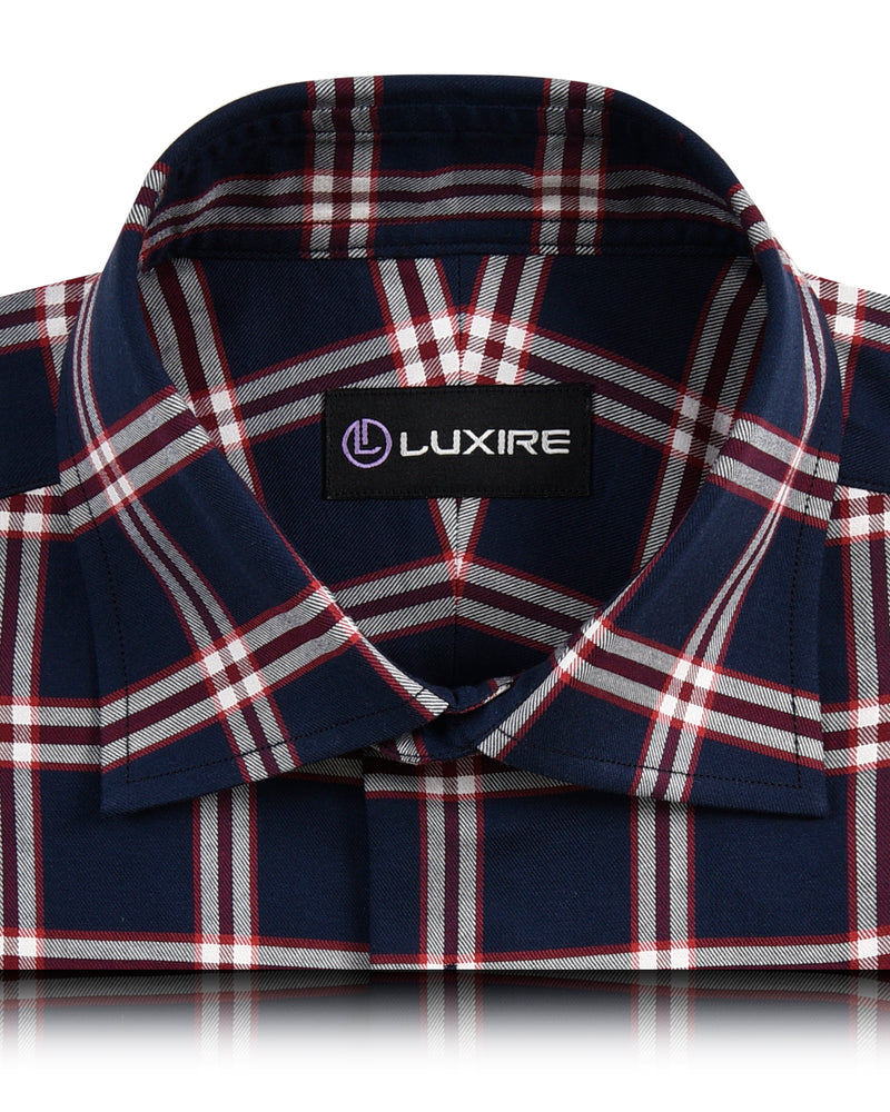 Red Navy Big Tattersall Casual Shirt