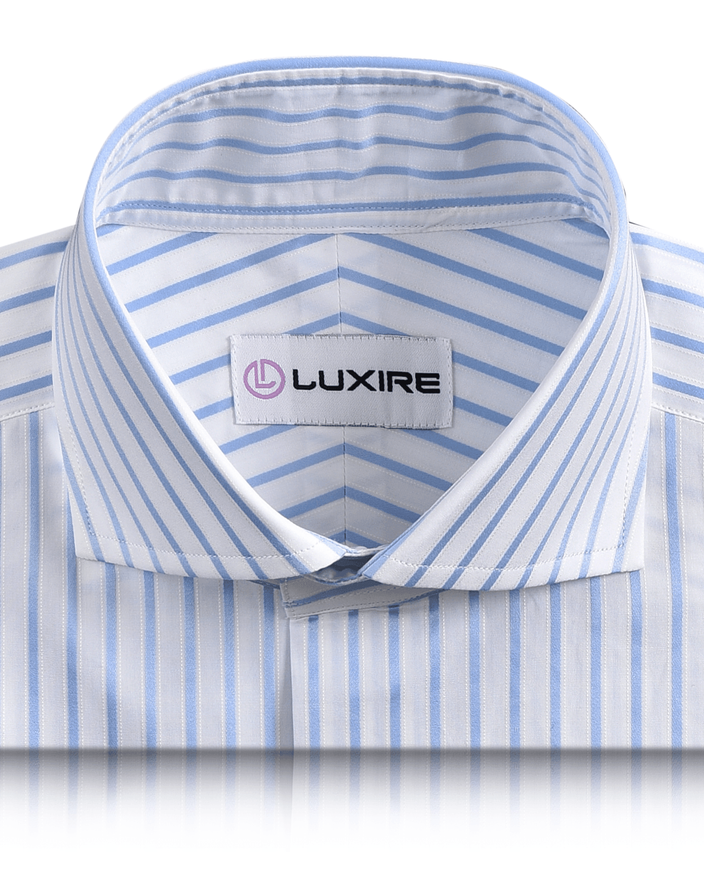 Luxire Gold - White with Blue Stripes Shirt