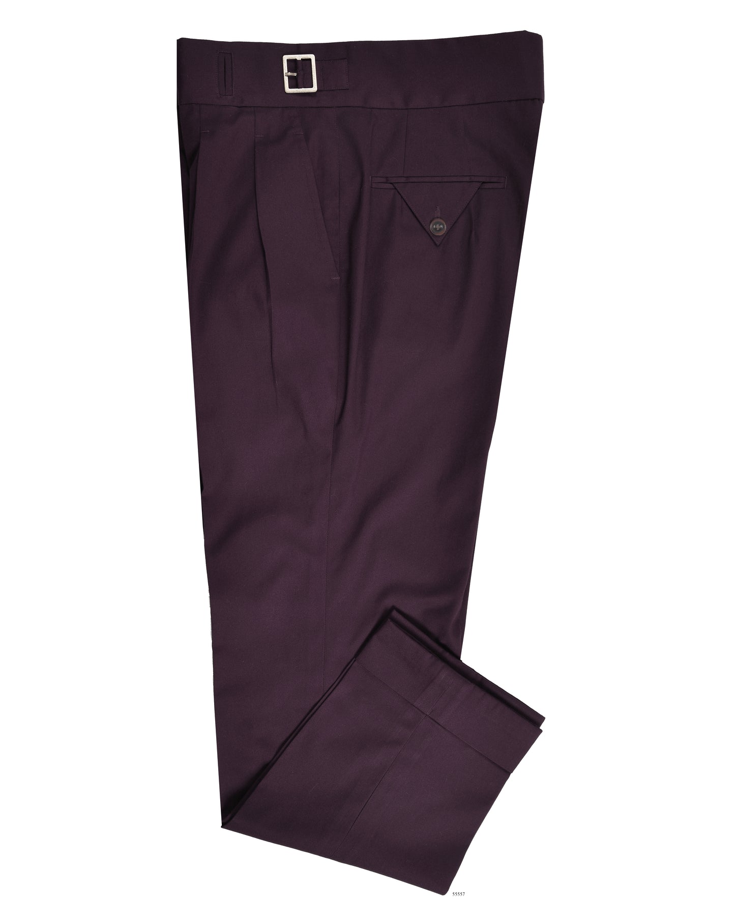 Gurkha Pants in Fresco Matt Wine Twill
