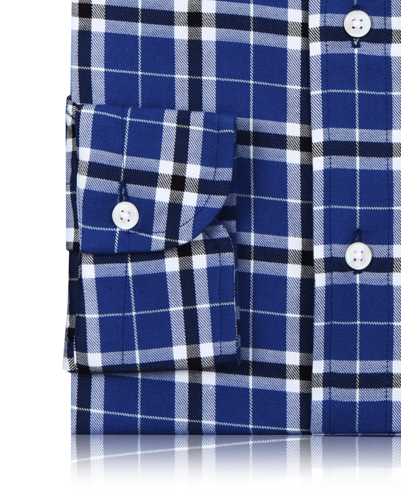 Blue Plaid Twill Checks