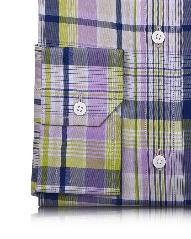 Muave Blue Lime Checks 140/2