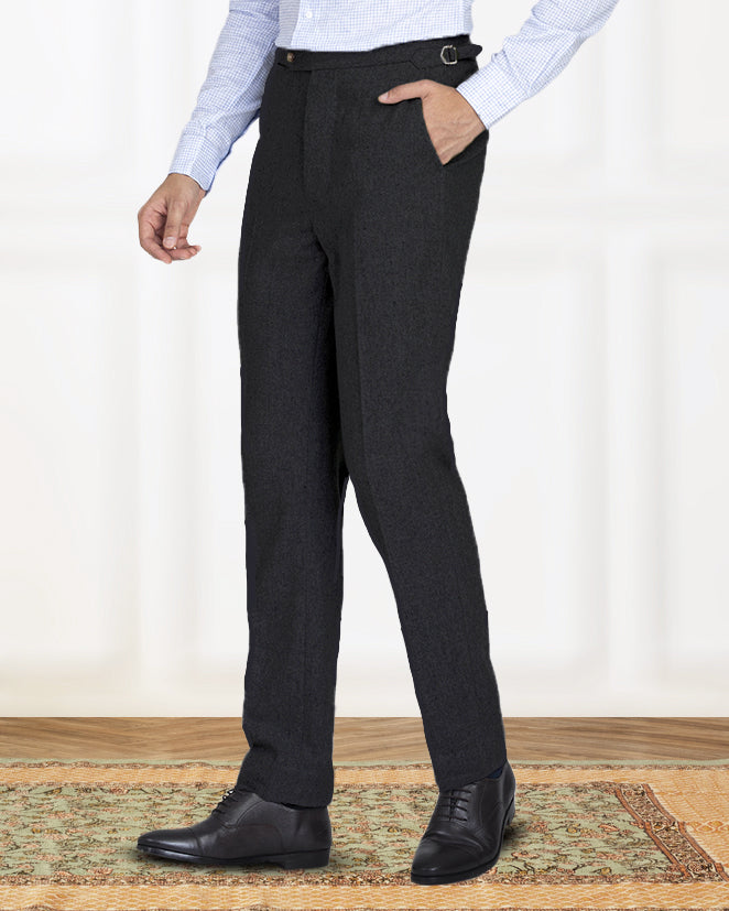 Charcoal Wool Flannel Pant