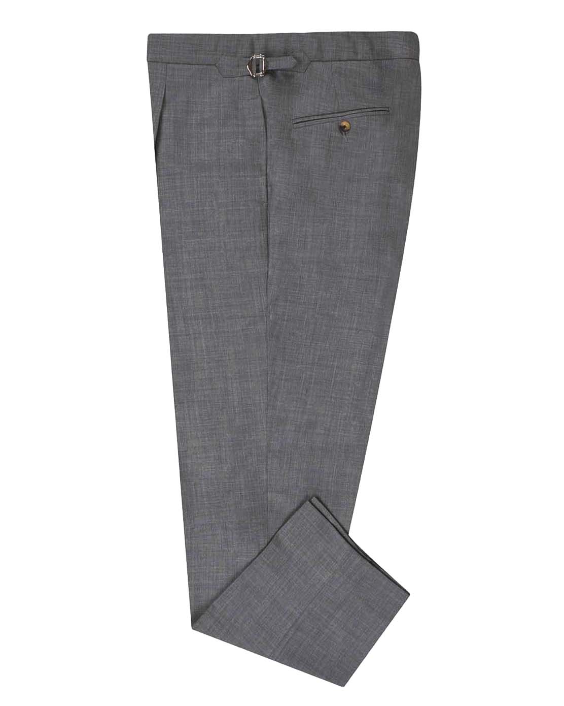 Suit trousers in pure superfine herringbone wool 110's
