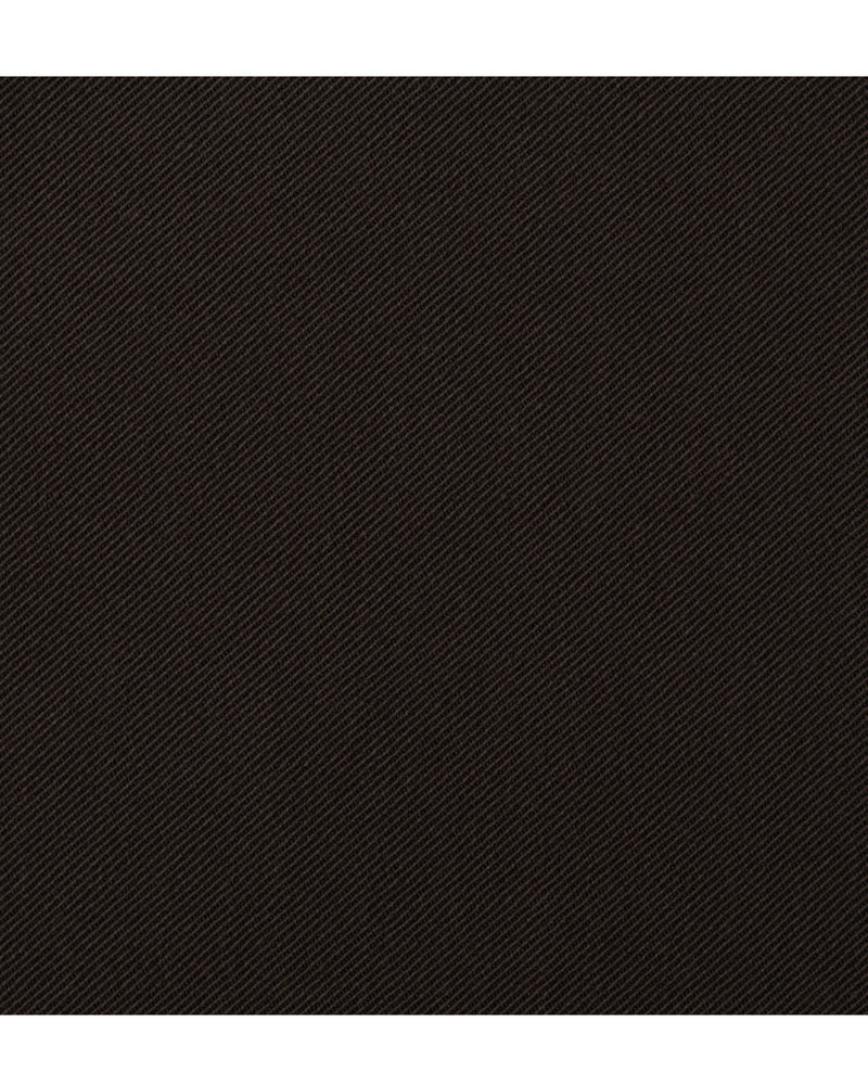 Closeup front view of custom Genoa Chino pants for men by Luxire in dark brown chocolate