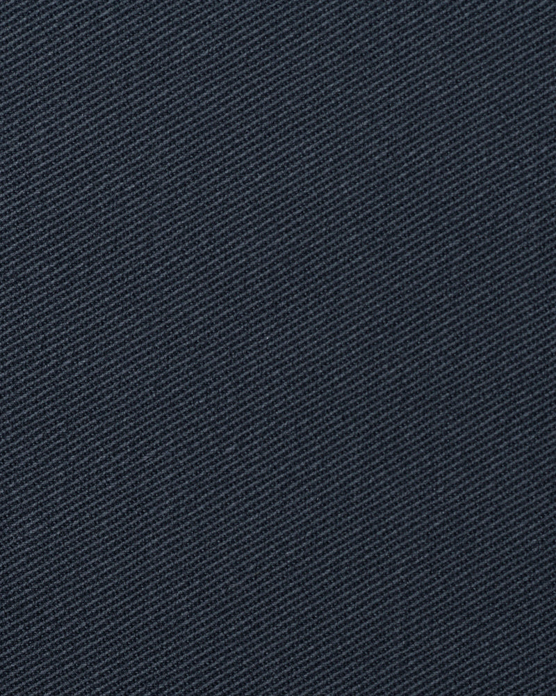 Closeup view of custom Genoa Chino pants for men by Luxire in dark teal blue
