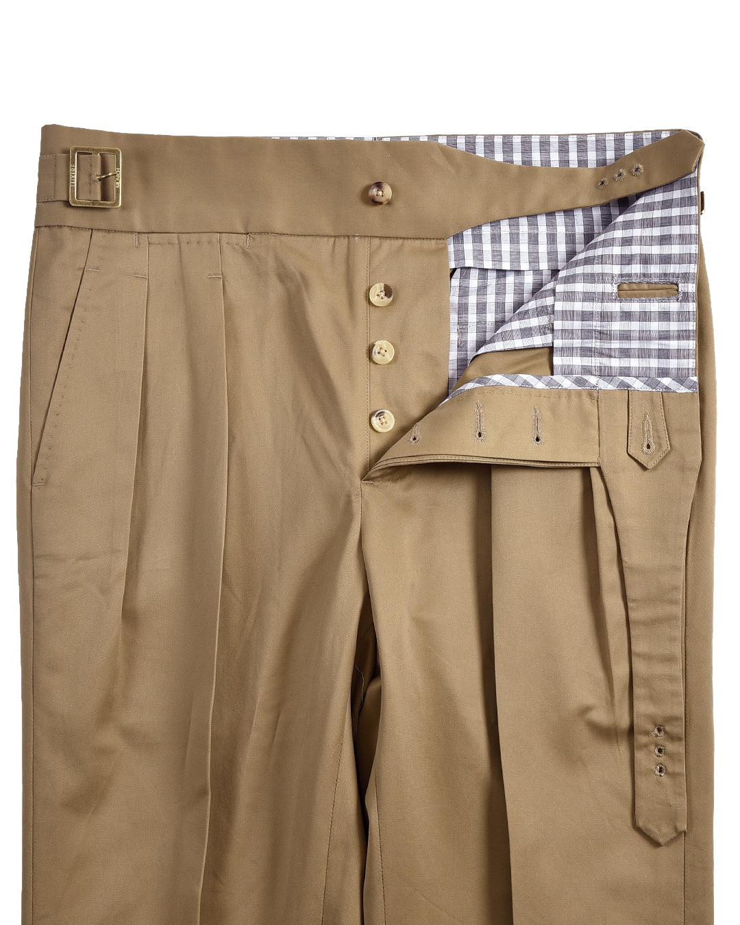 Gurkha Pant in Cotton Twill: Sand Fossil Beige