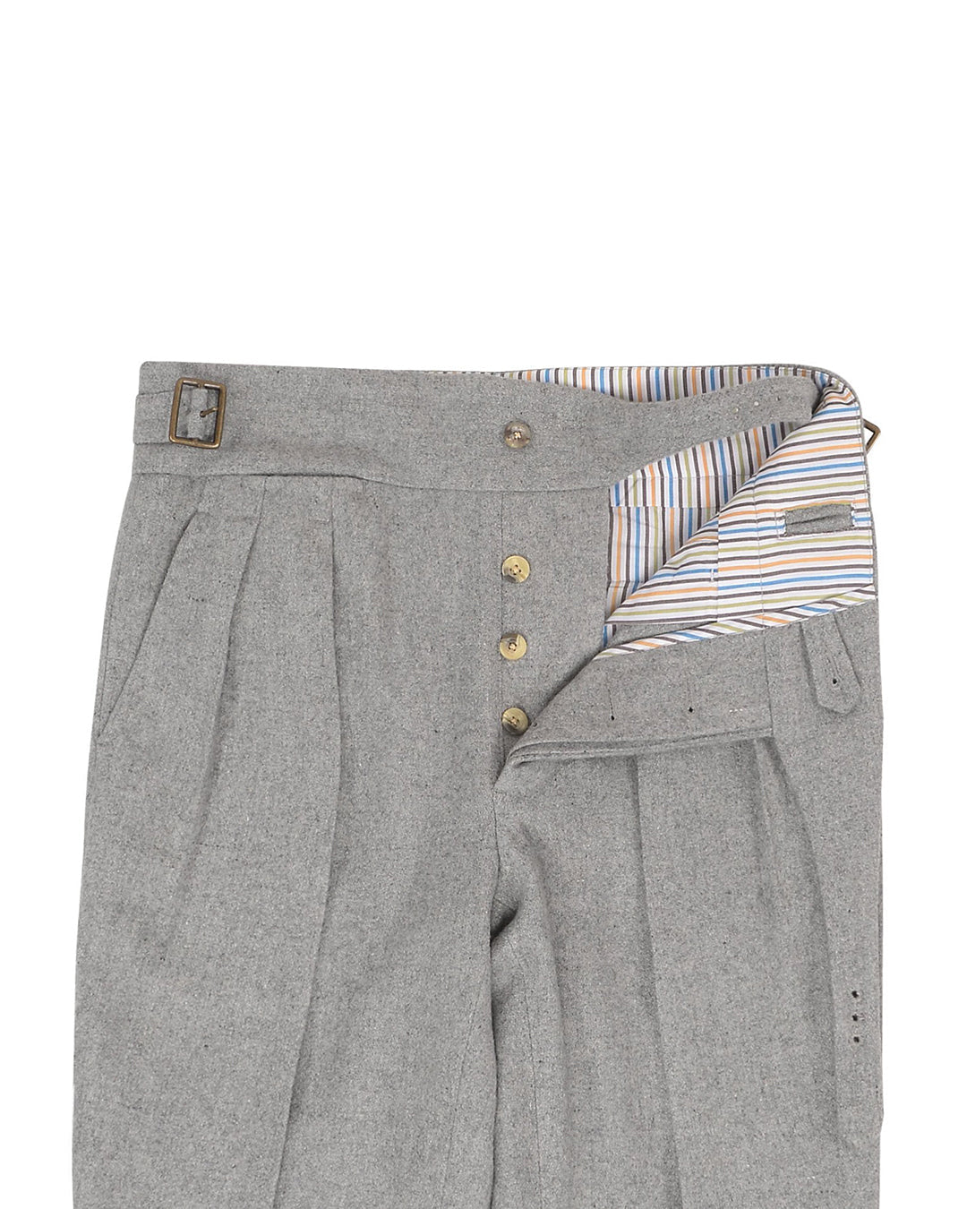 Gurkha Pant in Grey Wool Flannel