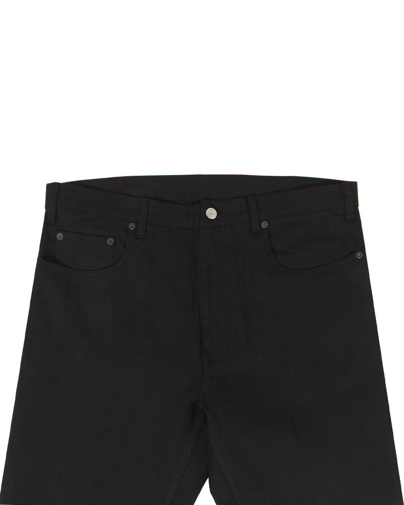 Front view of mens jeans by Luxire in black