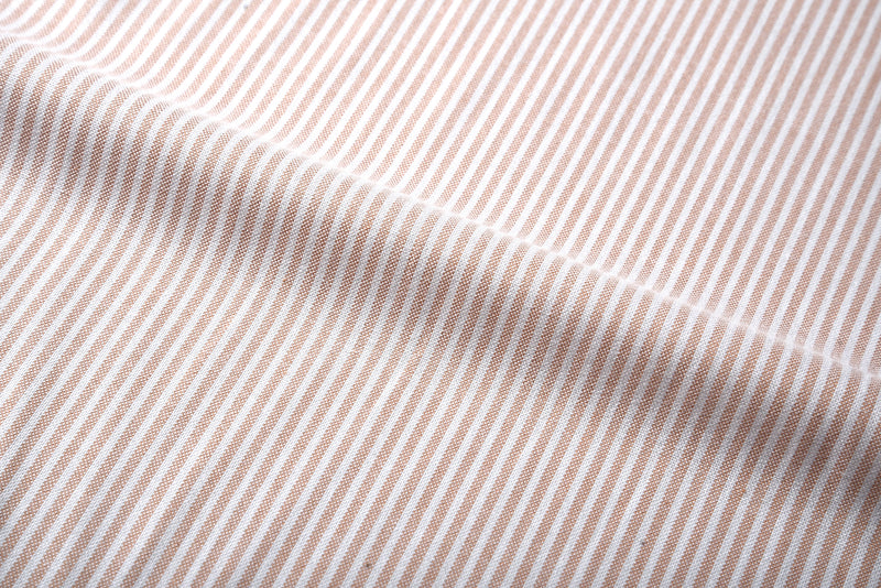 Pale Orange University Stripes Oxford Shirt