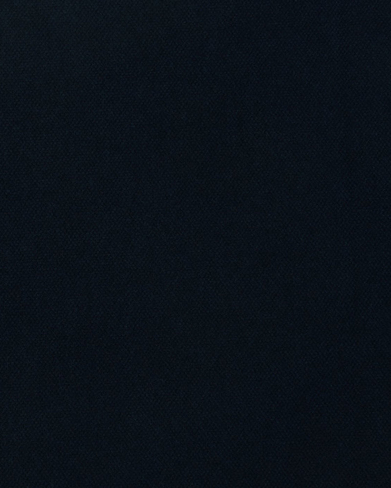 Close up of the custom oxford polo shirt for men by Luxire in dark navy