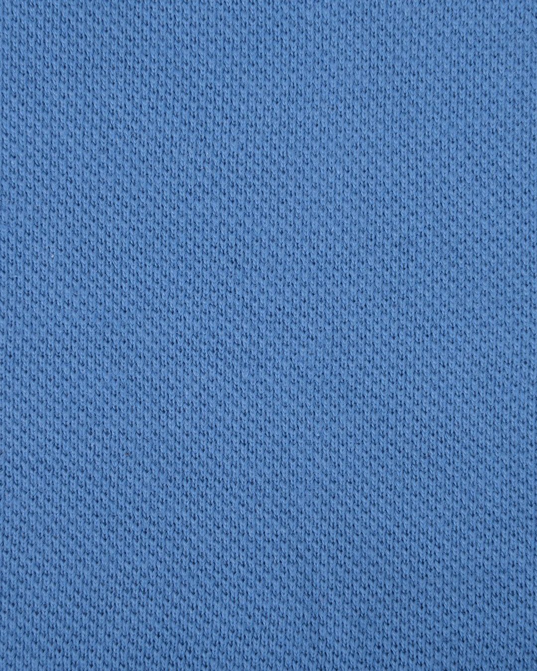 Close up of the custom oxford polo shirt for men by Luxire in steel blue 2