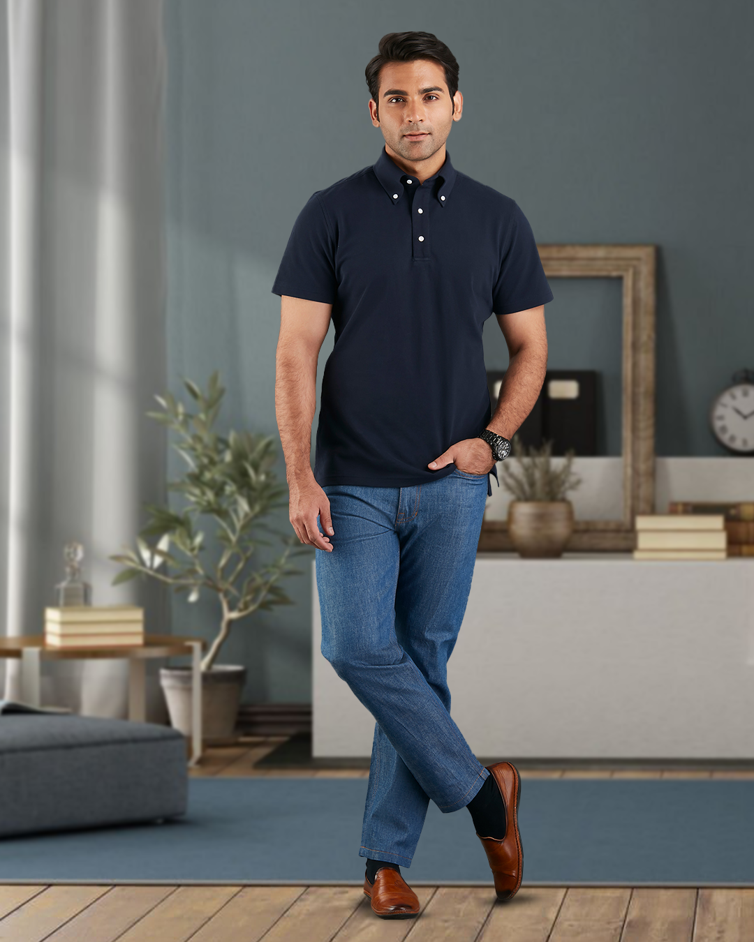 Navy Polo T-Shirt