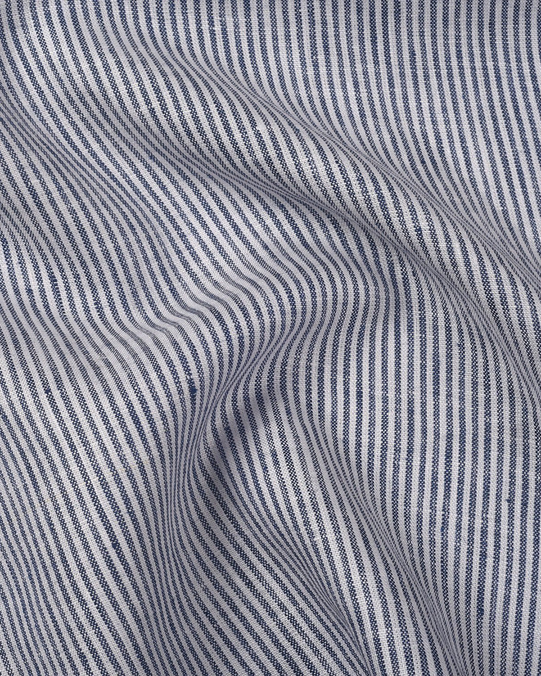 Blue White Stripes  Linen