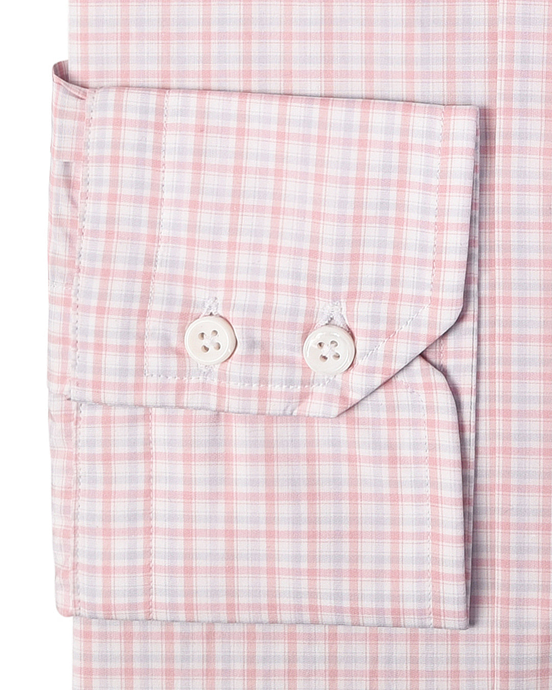 Alumo Salmon Pink and Grey Mini Tartan Checks