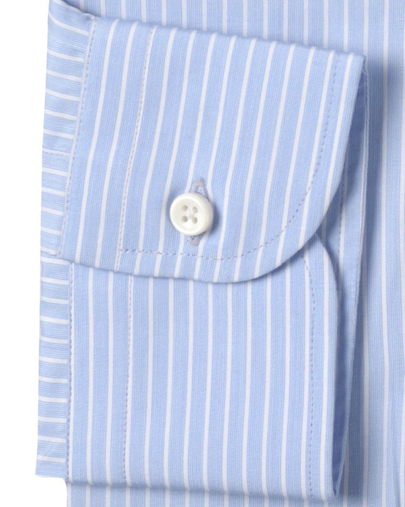 Canclini Fine Blue Dress Stripes on White
