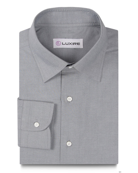 Silver Grey Pinpoint Oxford