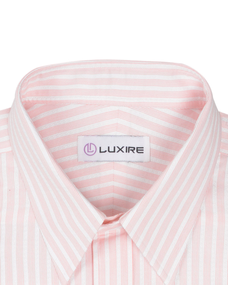 Pink Stripes on Textured White