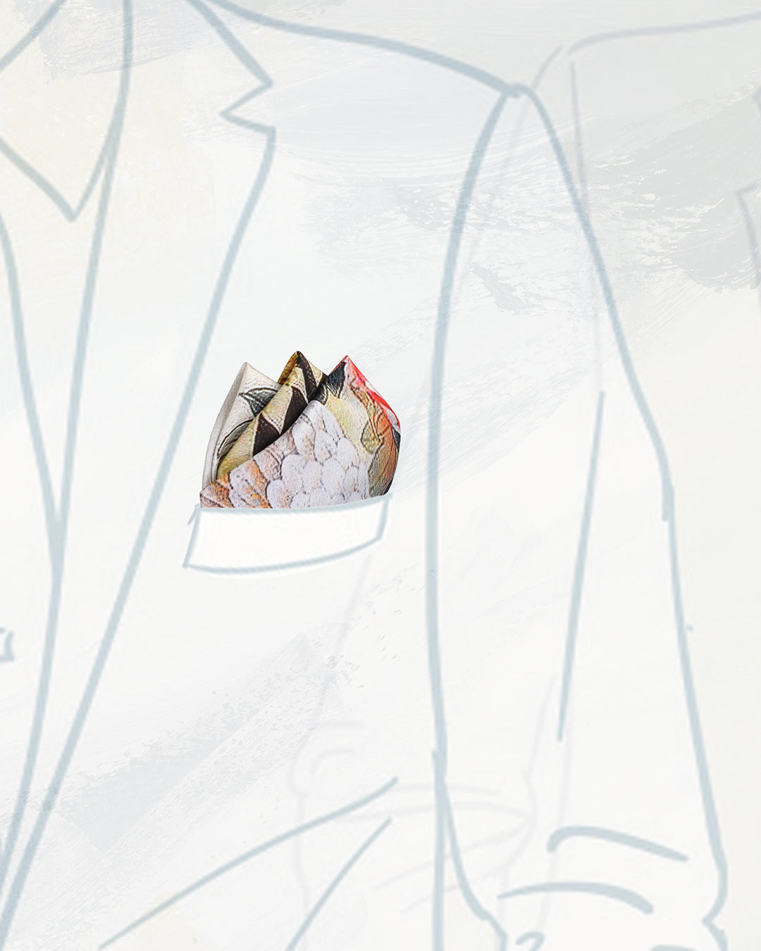 Pocket Square- Chinoiserie