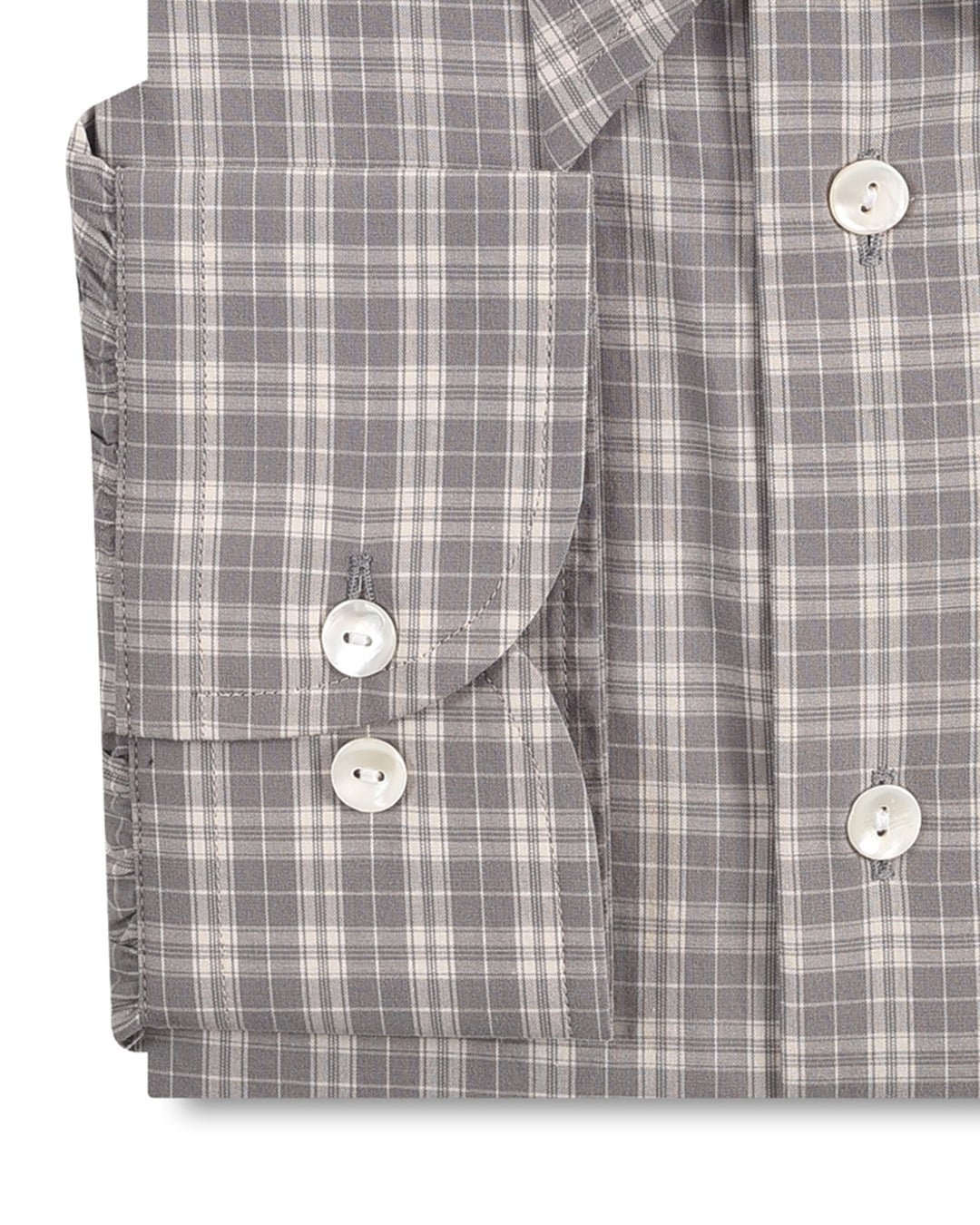 Grey Off-White Tattersall Checks