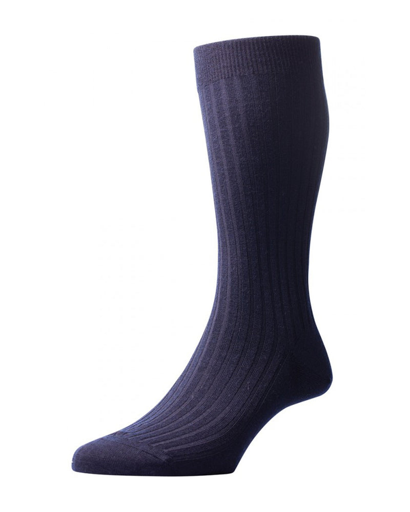 Pantherella LABURNUM Merino Rib - Navy