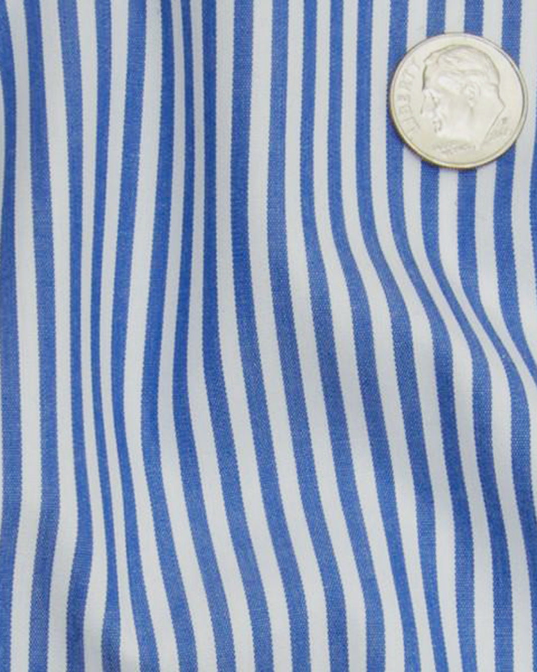 Classic Blue Pencil Stripes on White