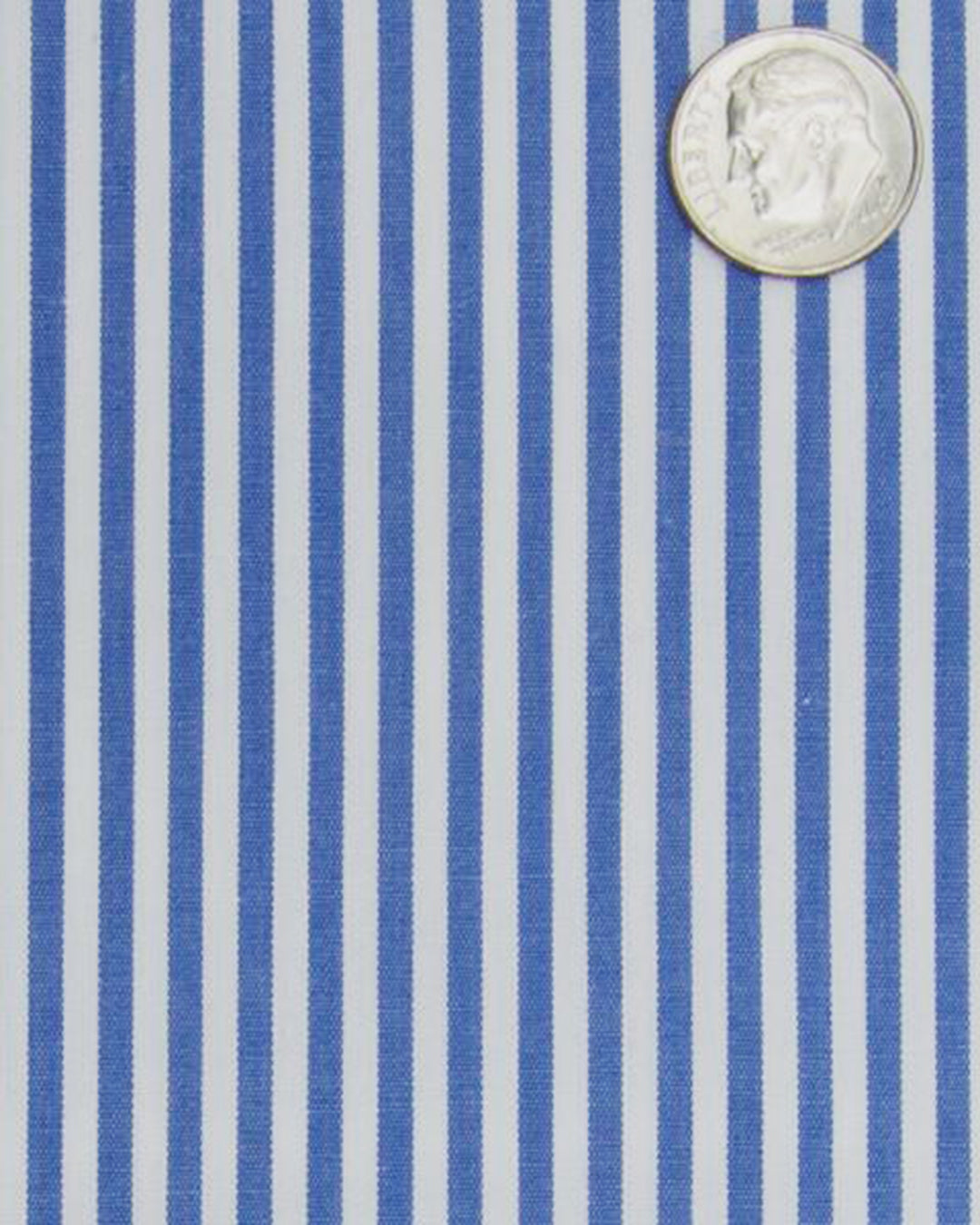 Classic Blue Pencil Stripes on White