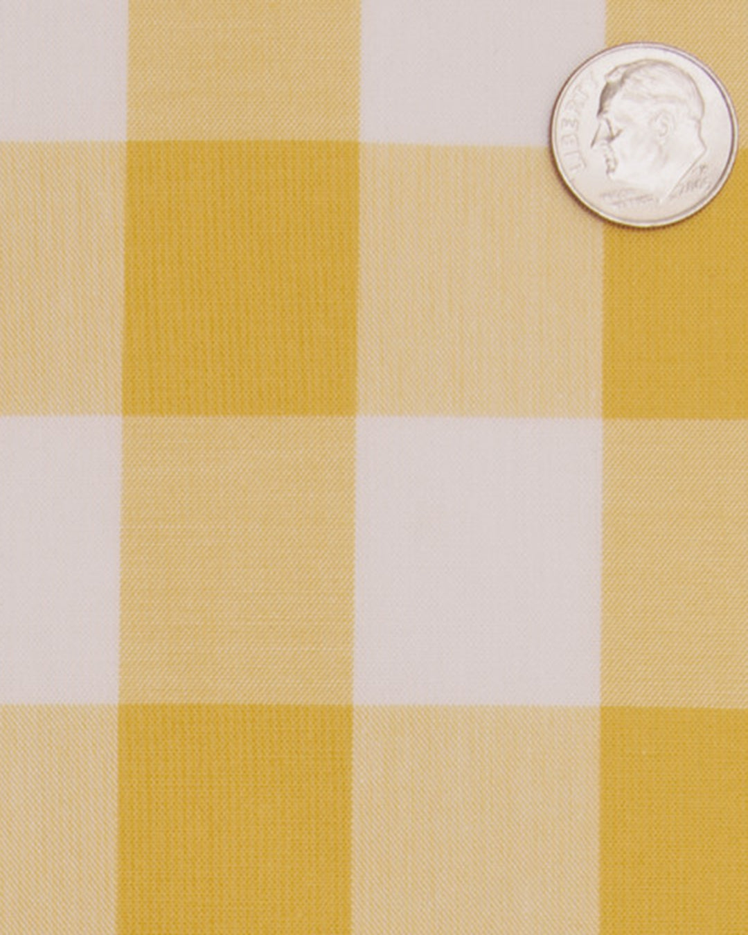 Golden Yellow Windowpane Checks On White