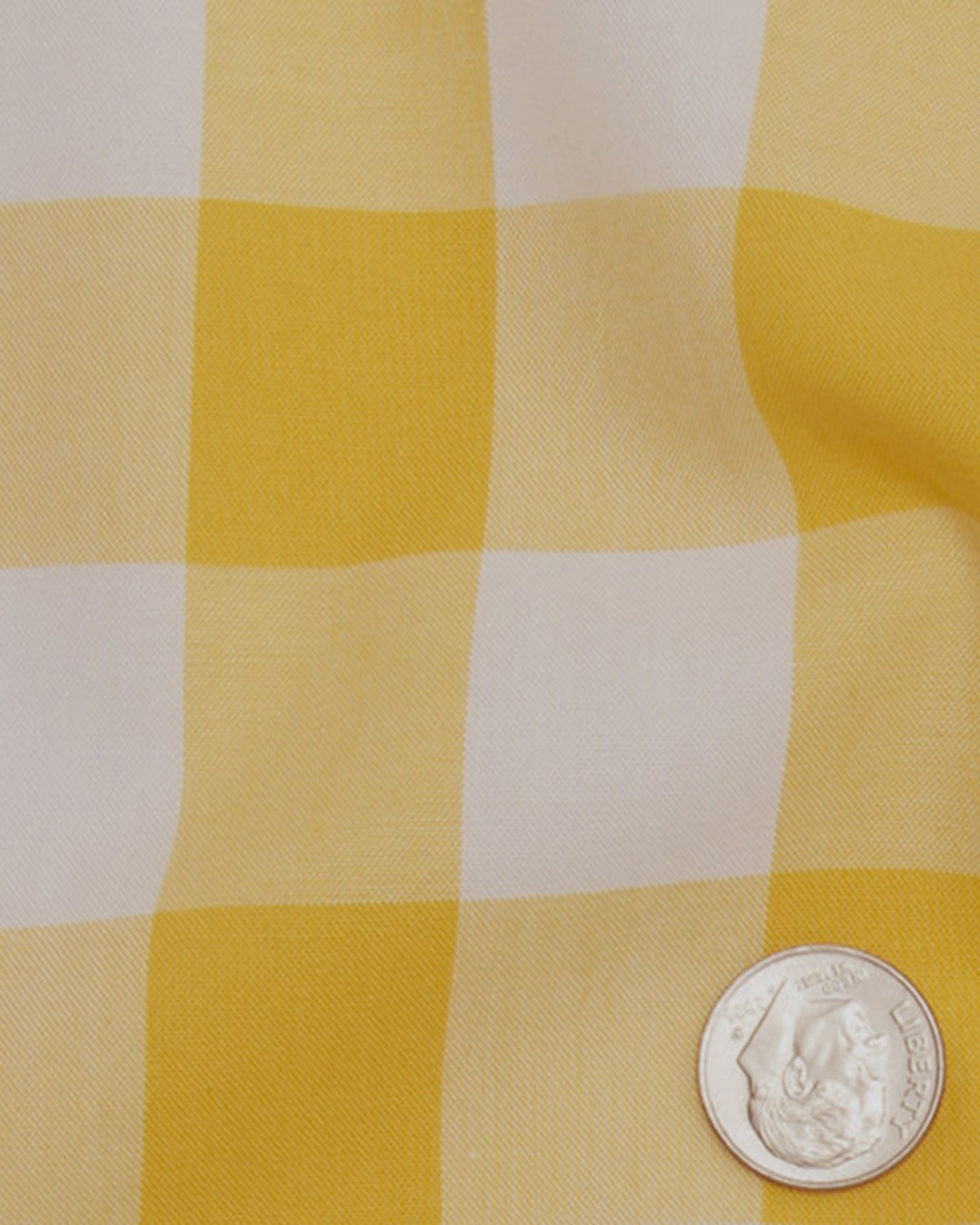 Golden Yellow Windowpane Checks On White