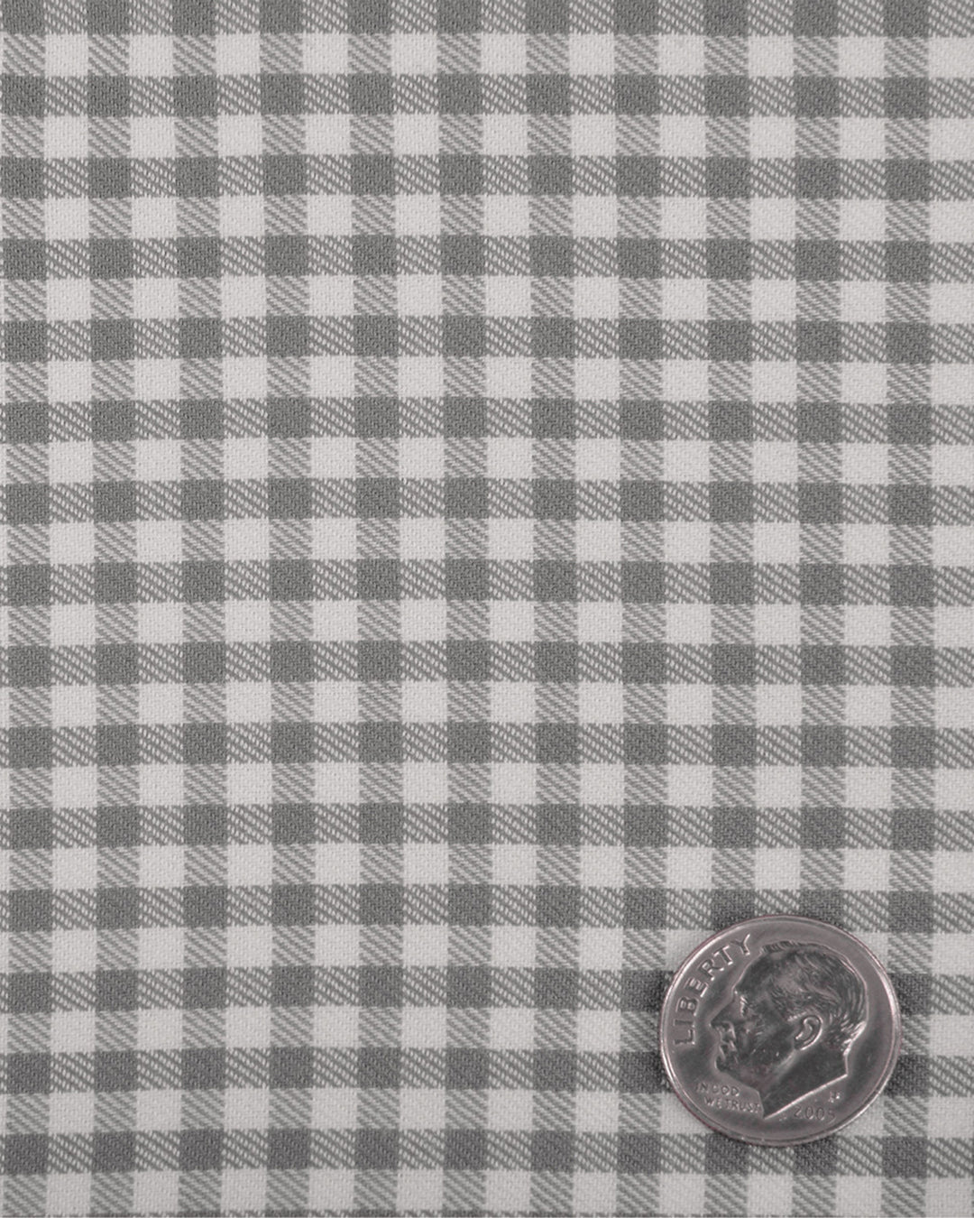 Albini: Light Grey Brush Gingham