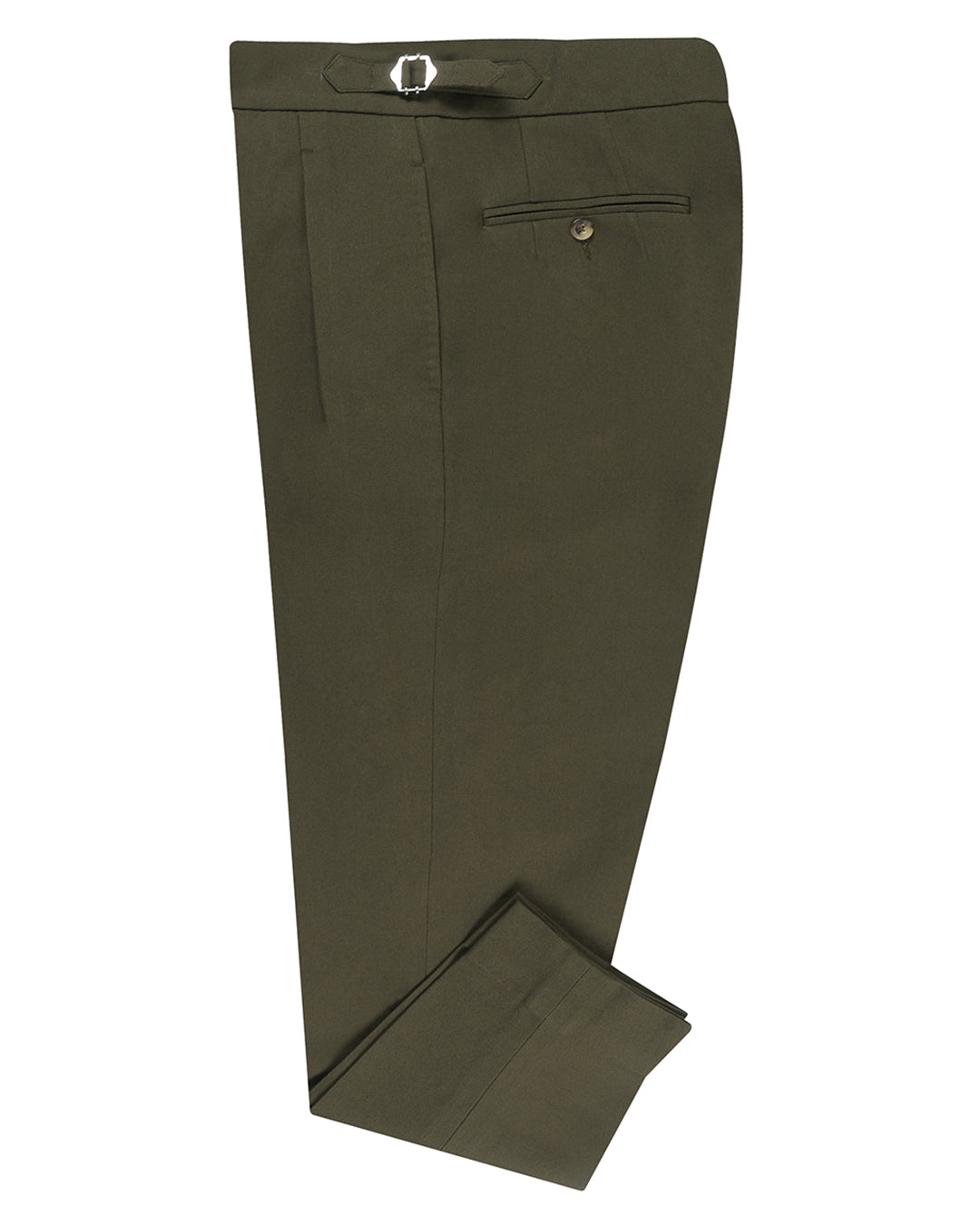 Brisbane Moss Olive Cotton Cavalry Twill