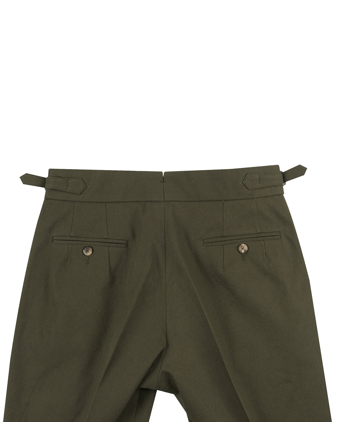 Brisbane Moss Olive Cotton Cavalry Twill