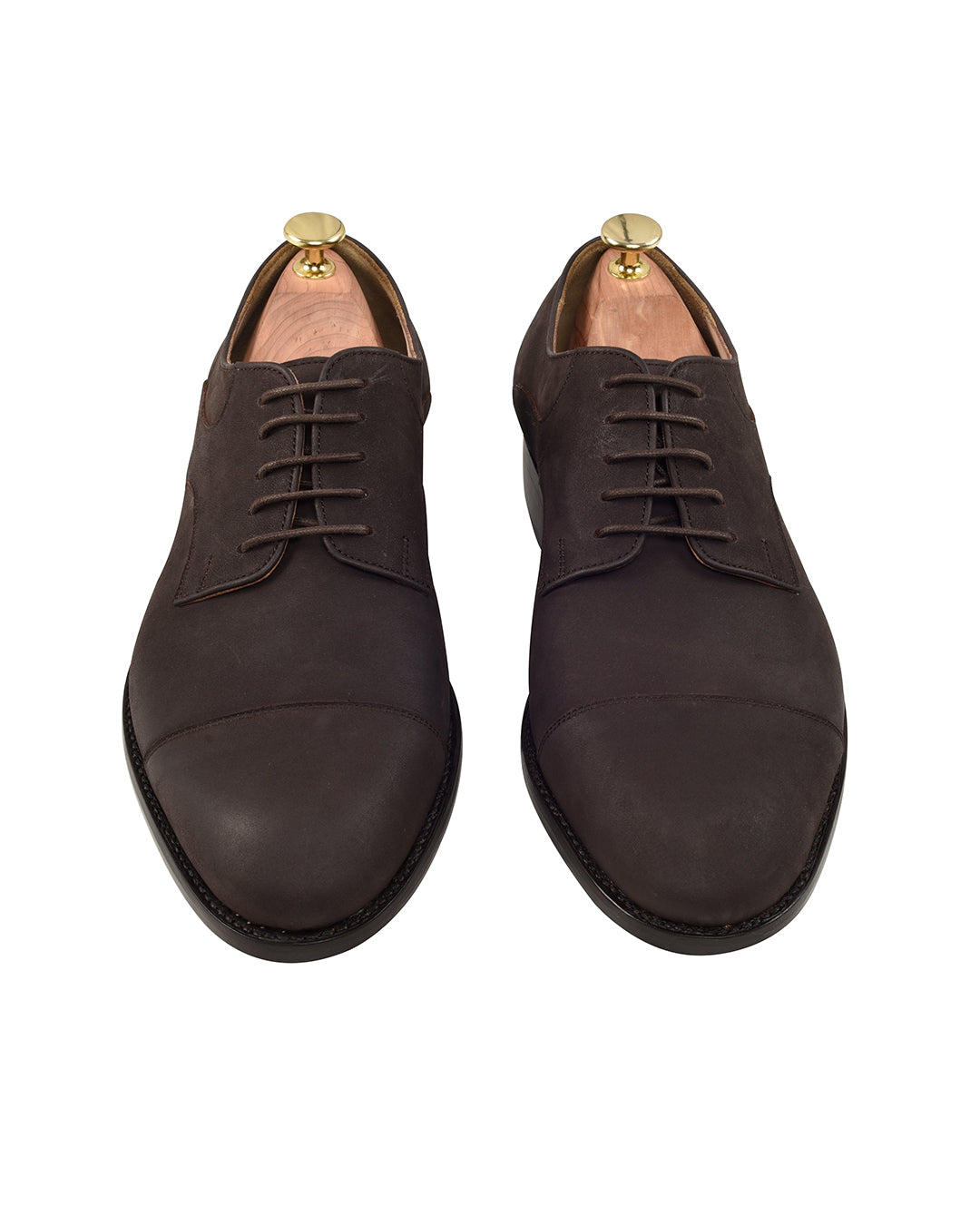 Brown Nubuck Captoe Derby