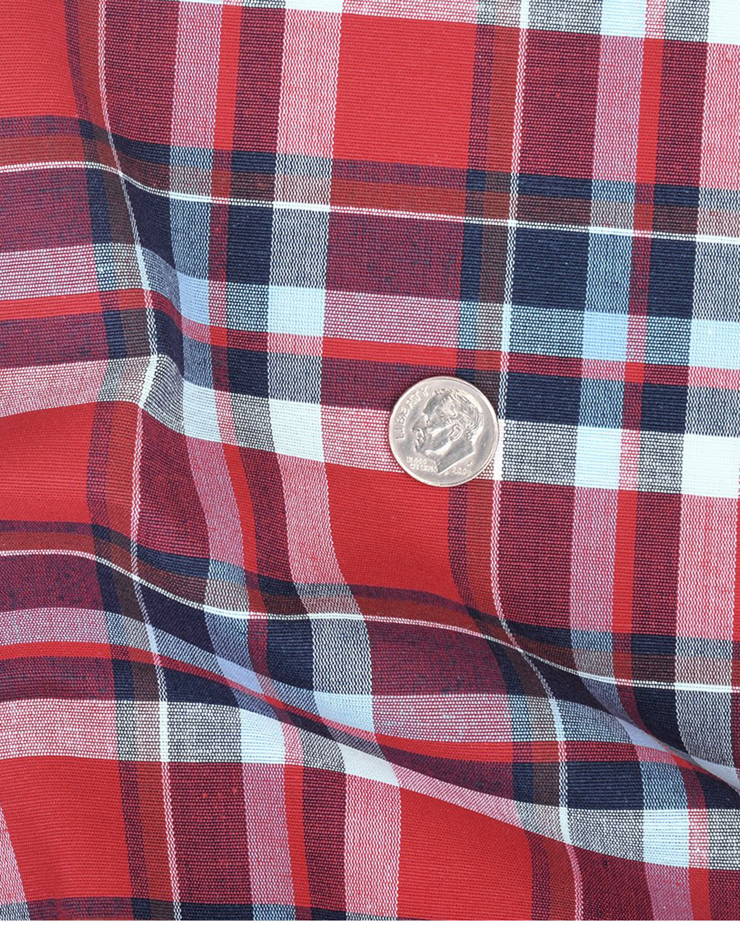 Bright Red Blue Madras Checks