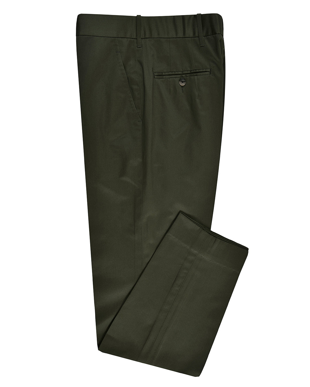 Luxire Custom Clothing Dark Army Green Cotton Dress Pant