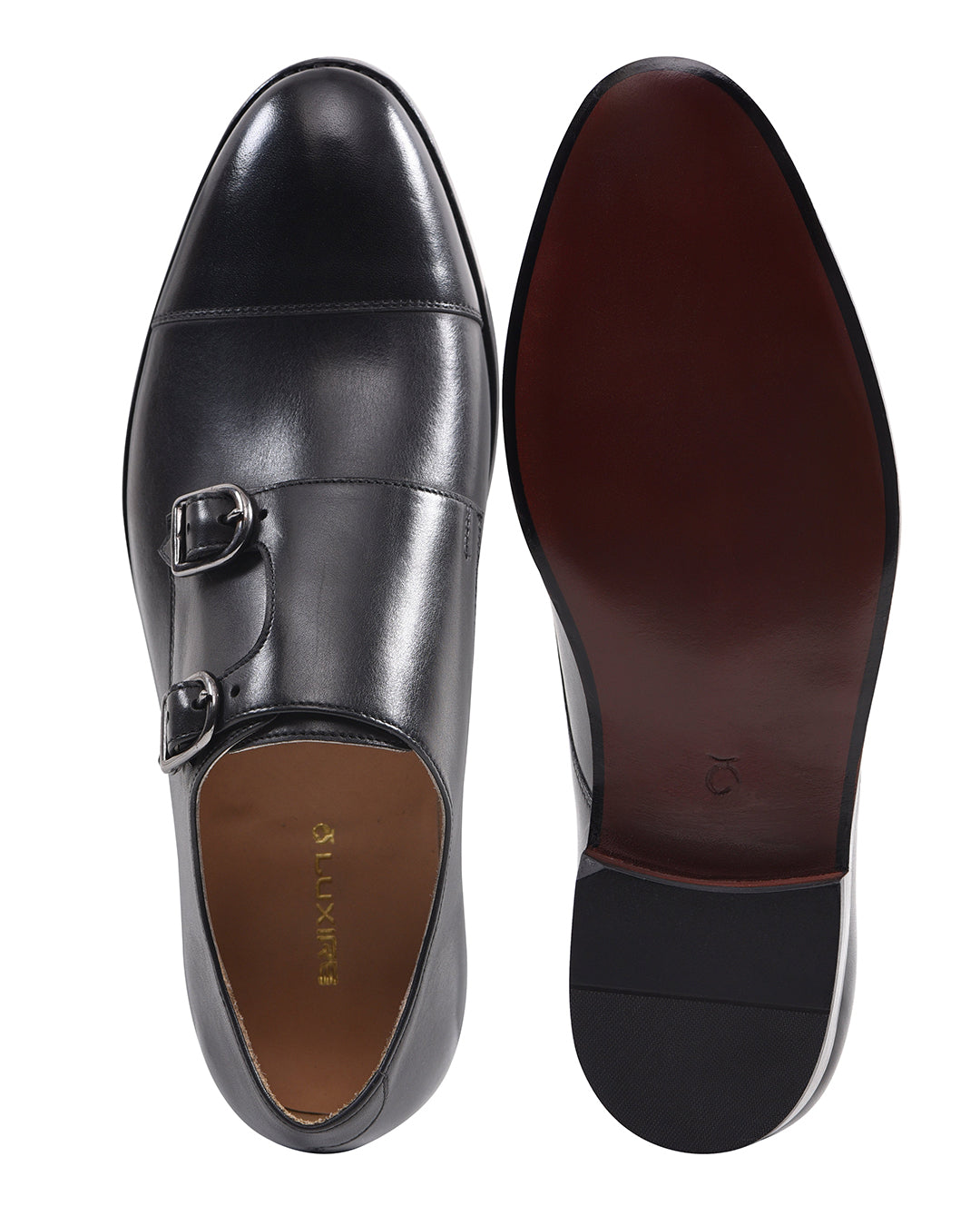 Double Monk Strap Black