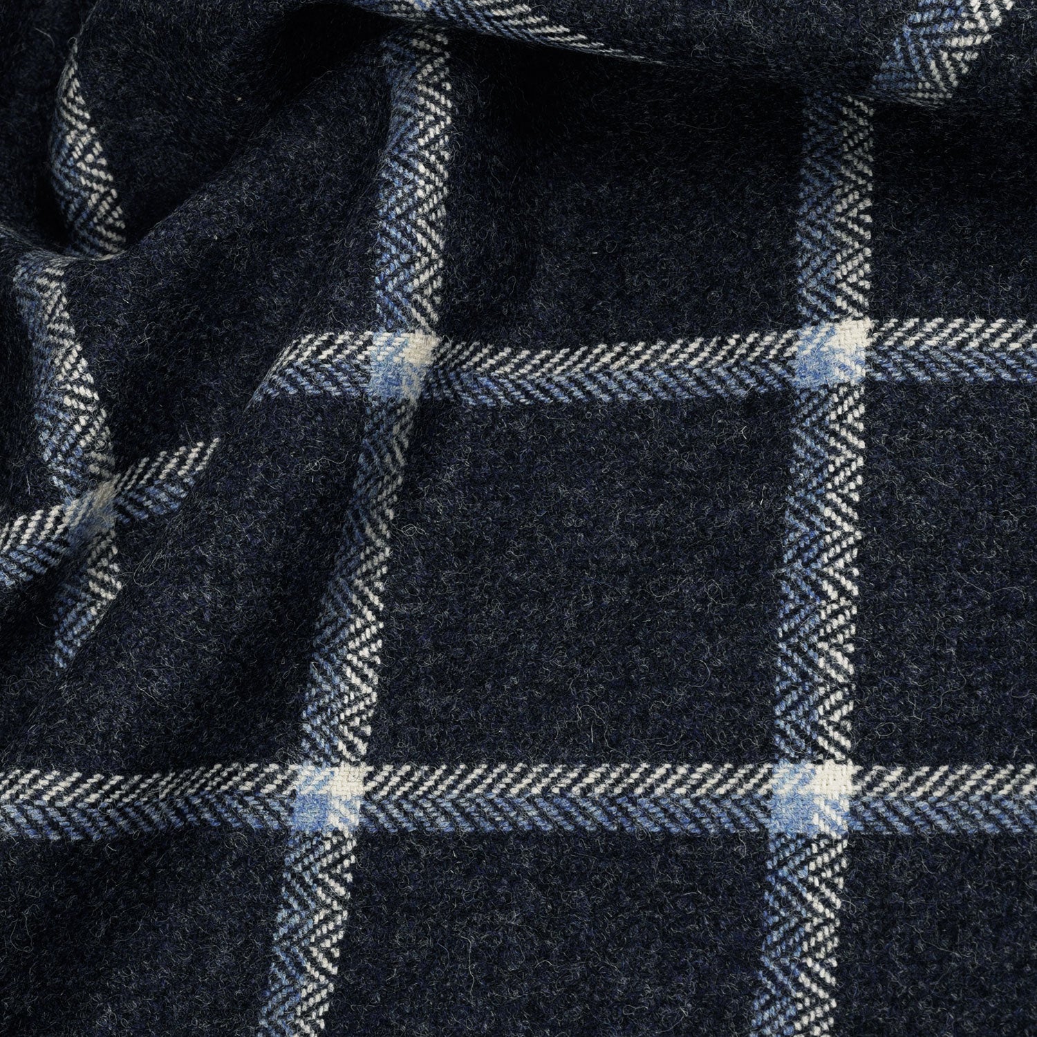 Cap Tweed in Navy Windowpane (4386326315063)