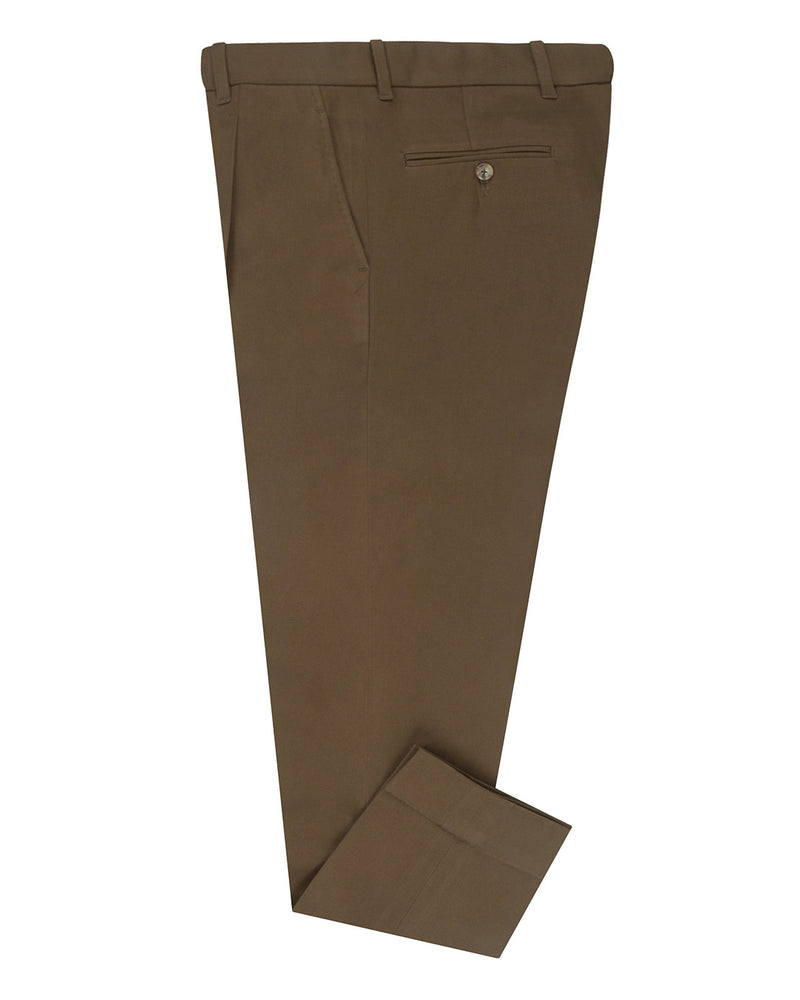 Dacota Soft Dark Brown Stretch Twill Pants