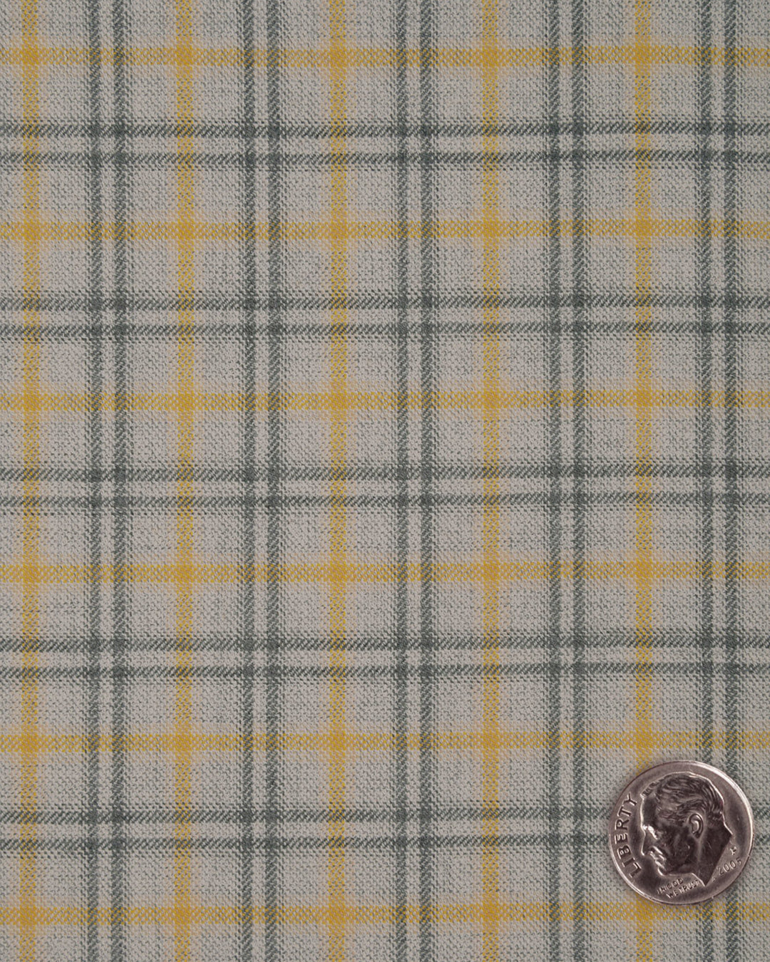 EThomas Tan Grey Tartan Plaid 130s Wool