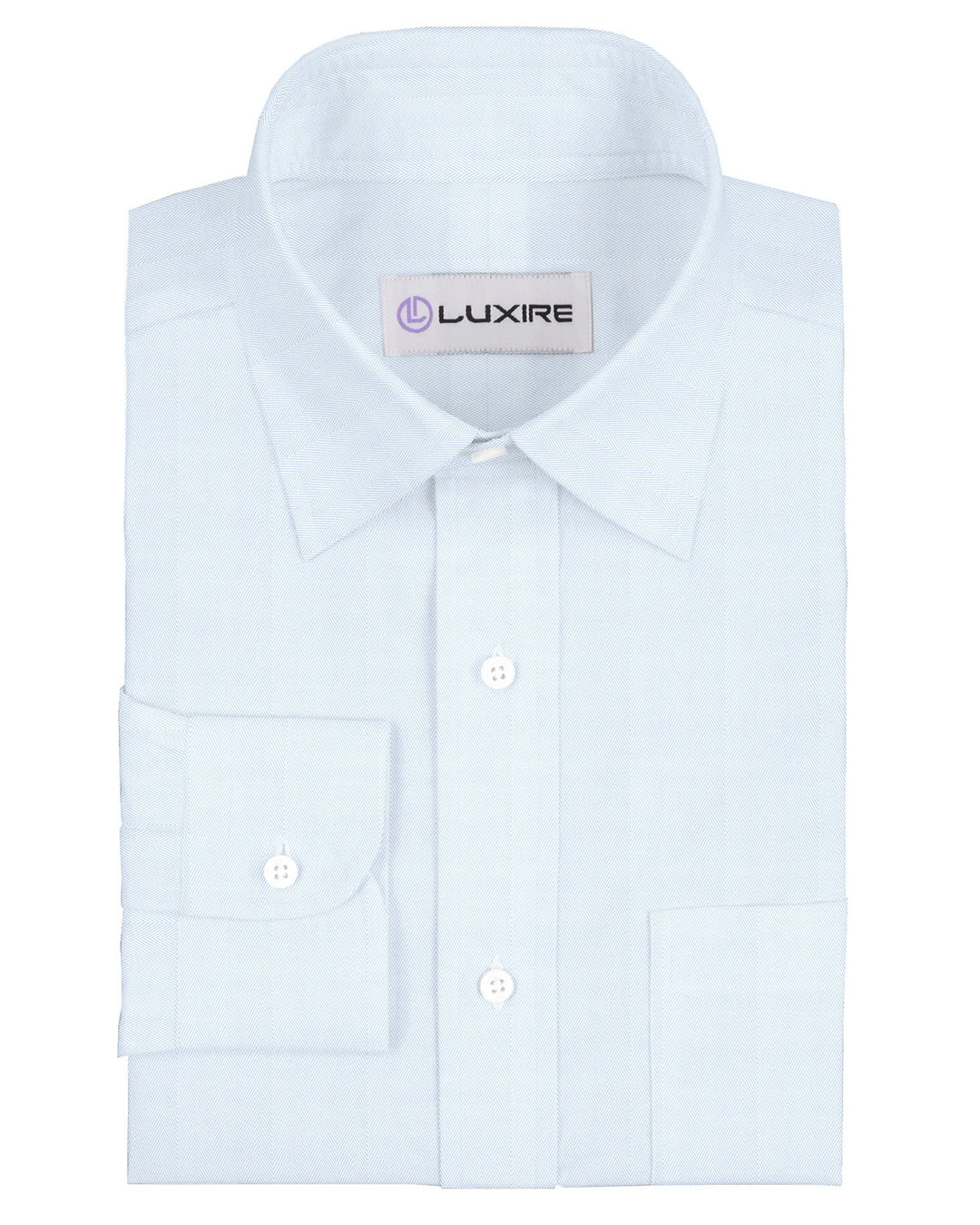 Grandi and Rubinelli Baby Blue Herringbone