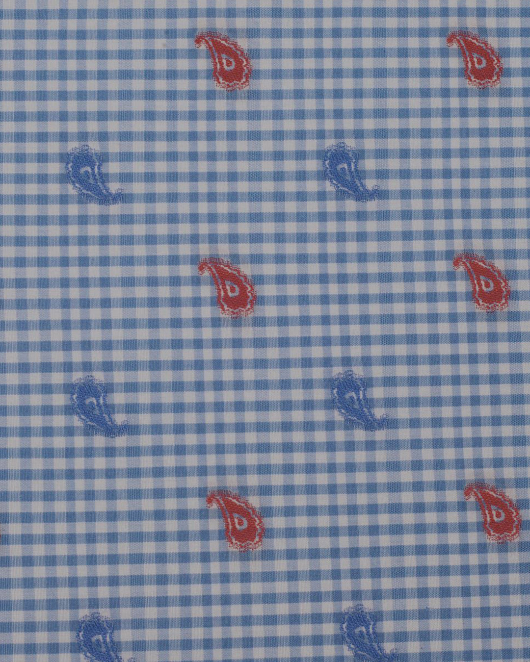 Vintage Embroidered Blue Gingham