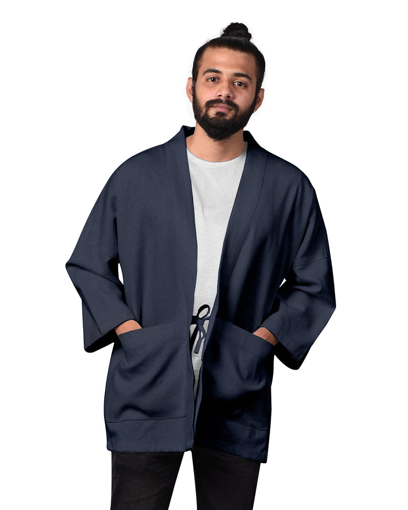 Noragi in Indigo Herringbone