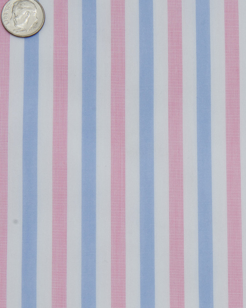 Monti Pink Blue White Candy Stripes