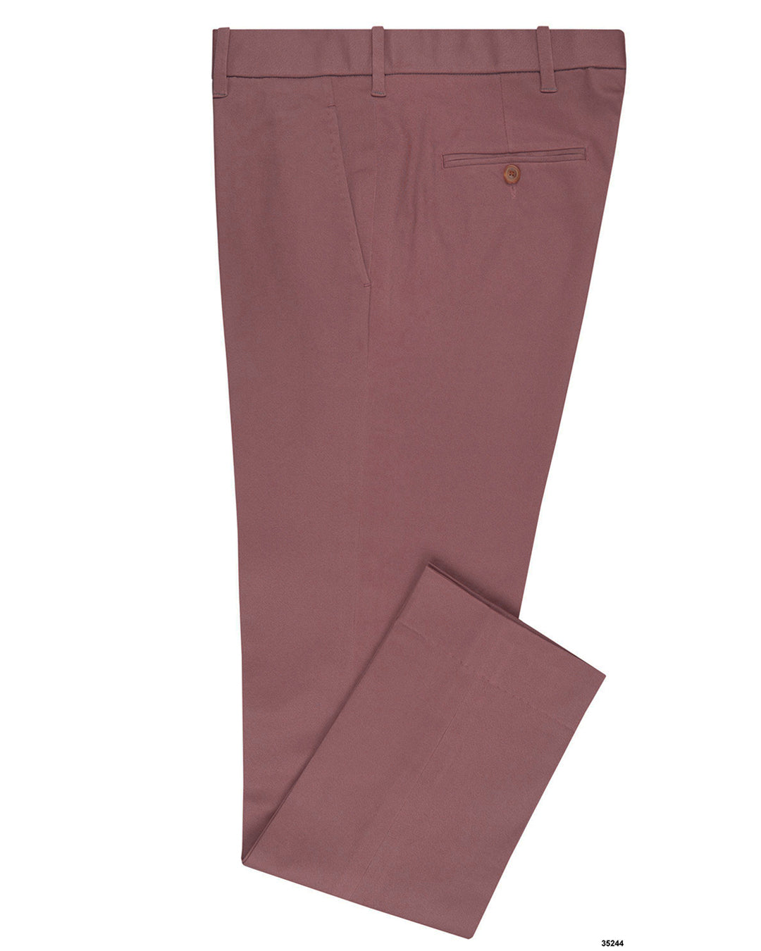 Luxire Dk Salmon Pink 4-Way Stretchable Soft Chinos
