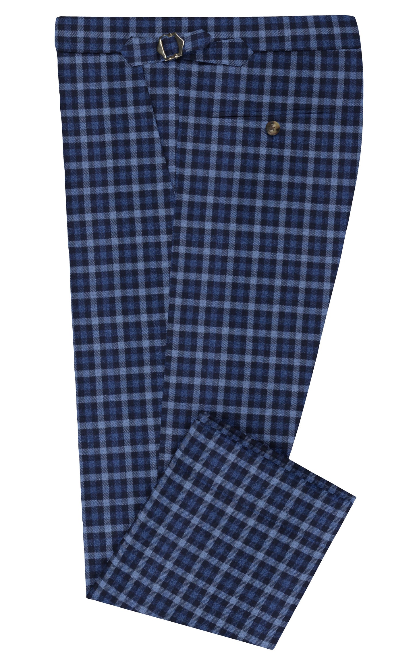 VBC Blue & Black Checks Twill Pant
