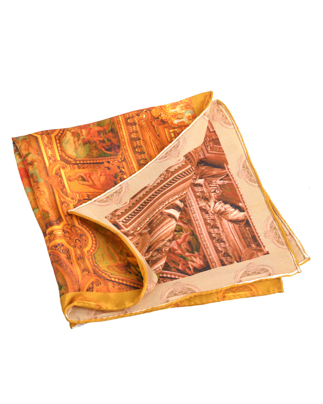 Pocket Square- Roman Gold