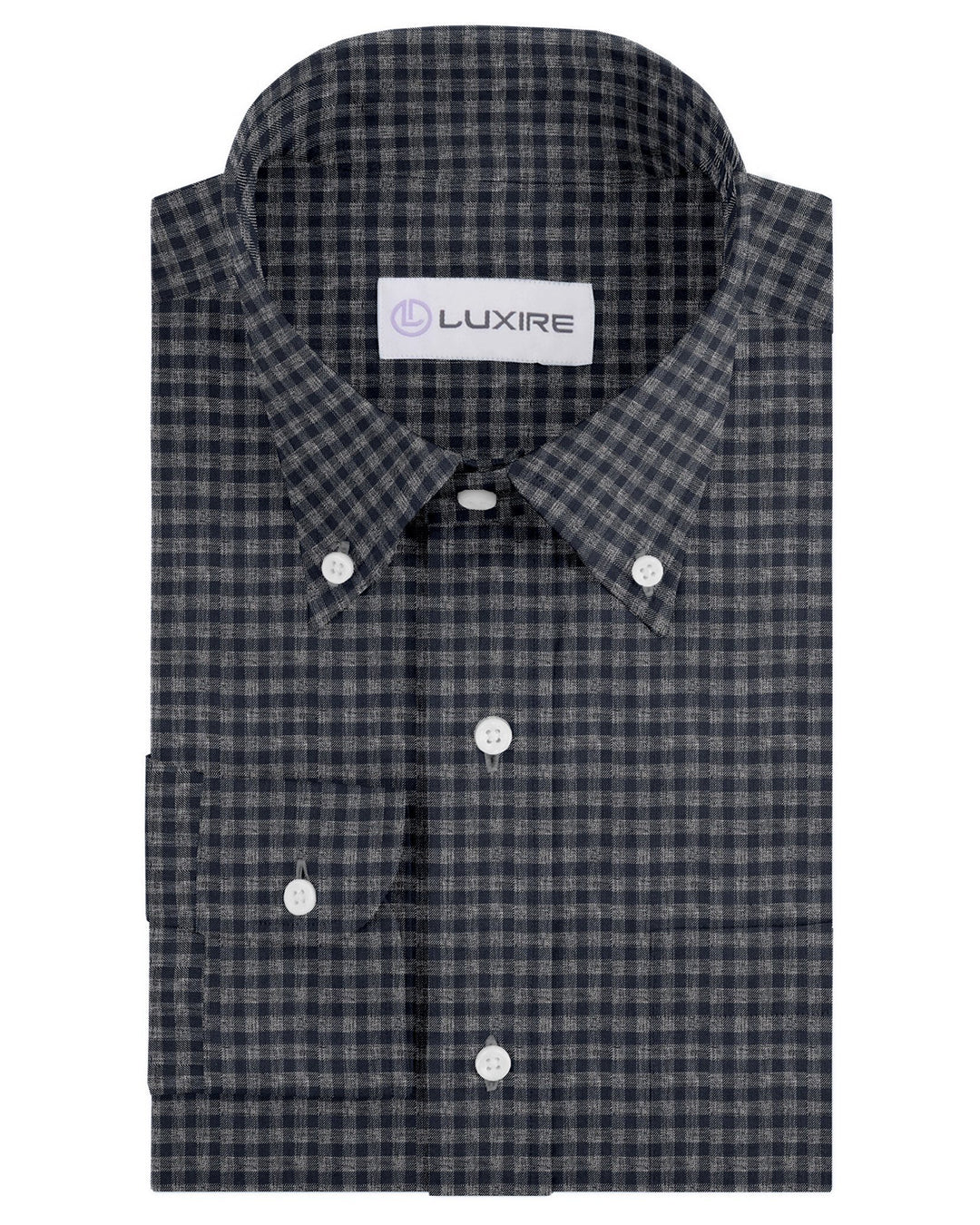 Luxire Presto: Grey Navy Tattersall Twill Checks