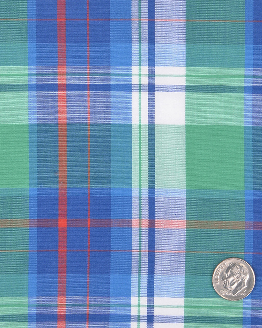 Green Blue Orange Madras Checks